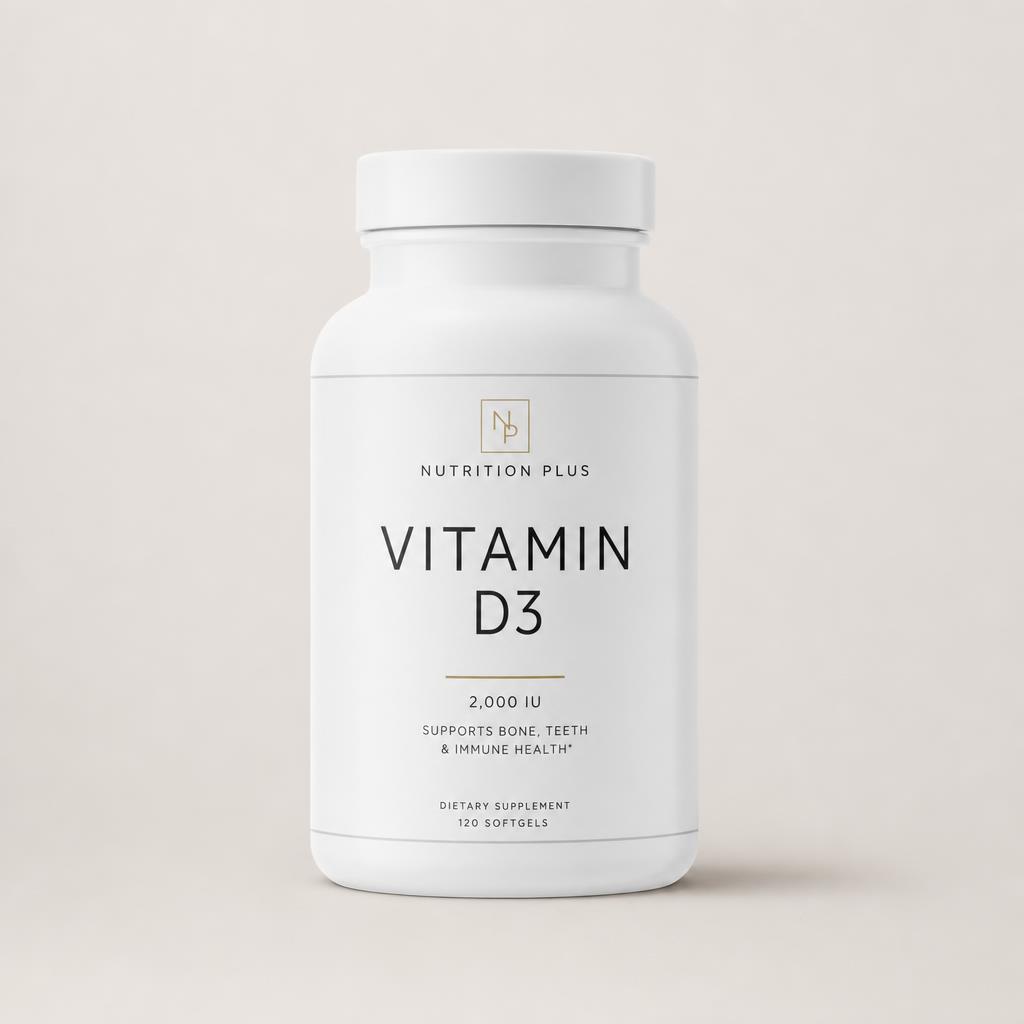 Vitamin D3 supplement bottle