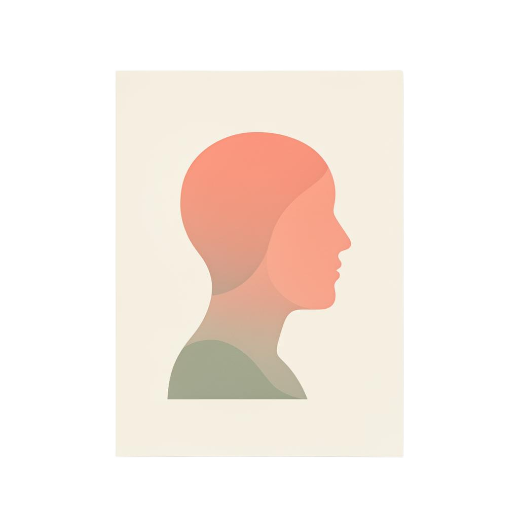 Abstract editorial portrait representing PomeloMD's Chief Medical Officer